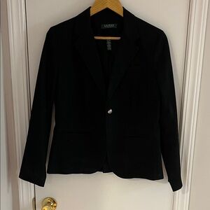 Lauren Ralph Lauren Black Single-Button Women's Blazer
